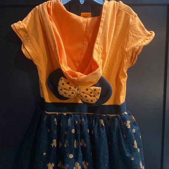 Disney Minnie Mouse Girls Halloween Dress size 7/8 with Minnie Mouse Ears Hood - Picture 5 of 9